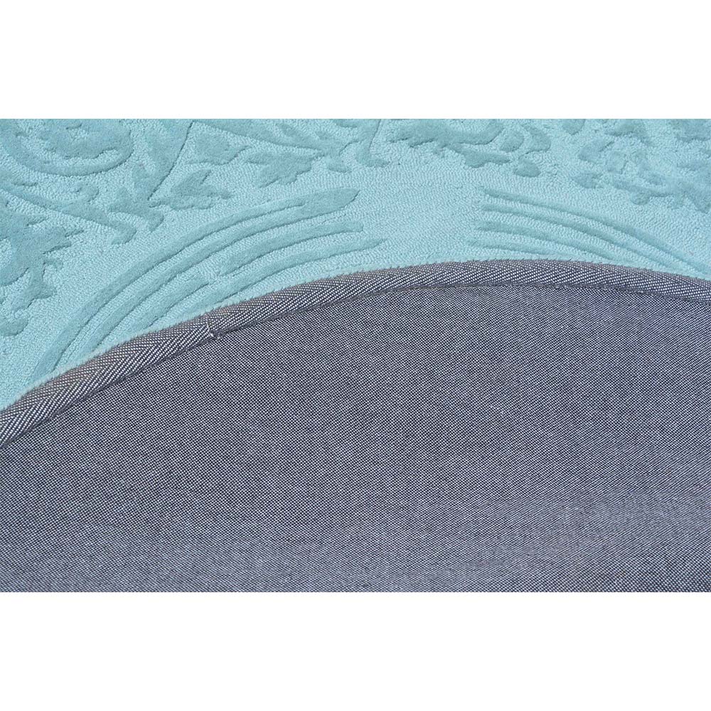 Rugs, (Presto) ICHT1719C5X5, Blue Color Traditional Hand Tufted Round Wool Carpet, Rugs - VT15919