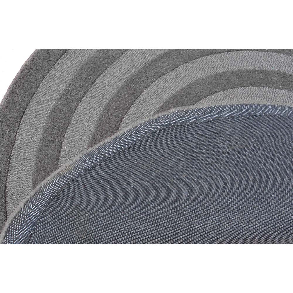 Rugs, (Presto) ICHT1740C3X3, Grey Color Solid Hand Tufted Round Wool Carpet, Rugs - VT15922