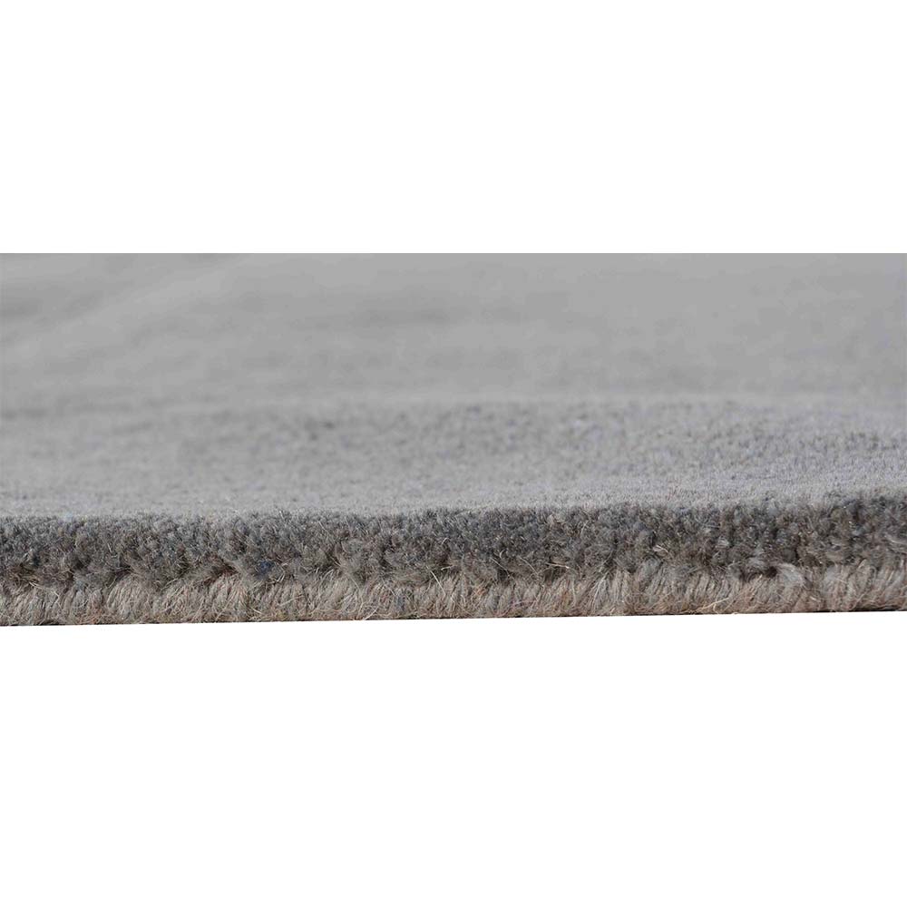 Rugs, (Presto) ICHT1740C3X3, Grey Color Solid Hand Tufted Round Wool Carpet, Rugs - VT15922