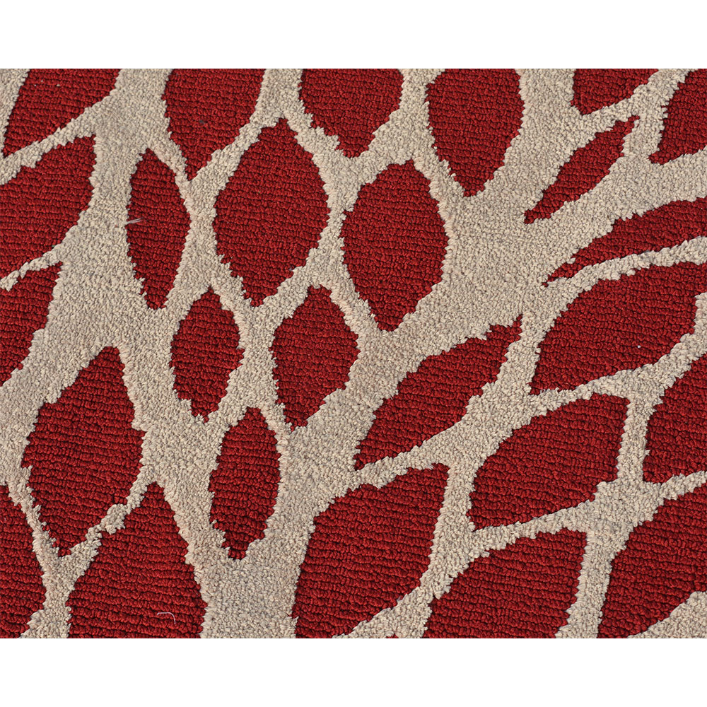 Rugs, (Presto), ICKC111C3X5, Red and Beige Abstract Polyester Carpet-VT15923-36X60 inches