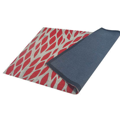 Rugs, (Presto) ICKC111C2X5, Red and Beige Abstract Polyester Carpet, Rugs - VT 15923