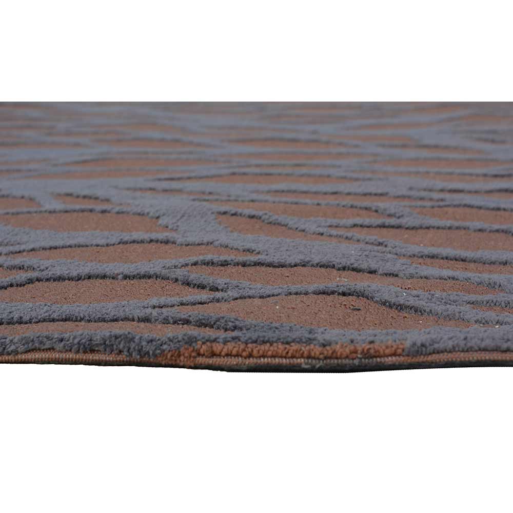 Rugs, (Presto), ICKC112C6X9, Brown and Grey Abstract Polyester Carpet-VT15924-72X108 inches