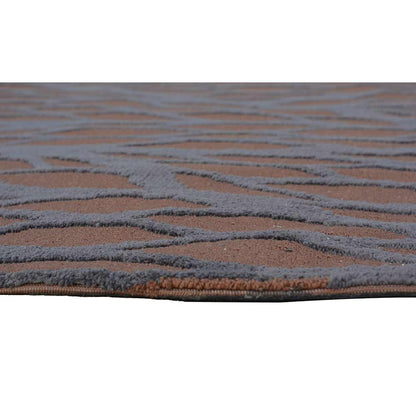 Rugs, (Presto), ICKC112C5X8,Brown and Grey Abstract Polyester Carpet-VT15924-60X96 inches