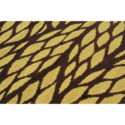 Rugs, (Presto), ICKC115C5X8,Yellow and Brown Abstract Polyester Carpet-VT15925-60X96 inches