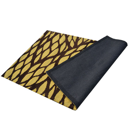 Rugs, (Presto) ICKC115C2X5,  Yellow and Brown Abstract Polyester Carpet-VT15925-22X55 inches