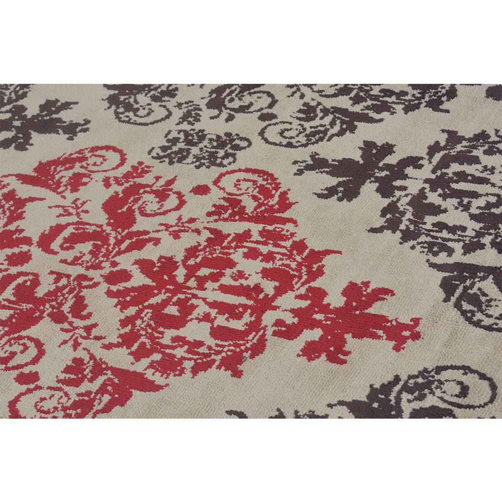 Rugs, (Presto), ICKC121C4X6, Red, Brown and beige Abstract Polyester Carpet-VT15926-48X72 inches