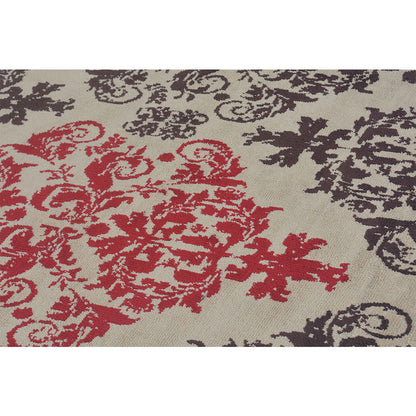 Rugs, (Presto), ICKC121C4X6, Red, Brown and beige Abstract Polyester Carpet-VT15926-48X72 inches