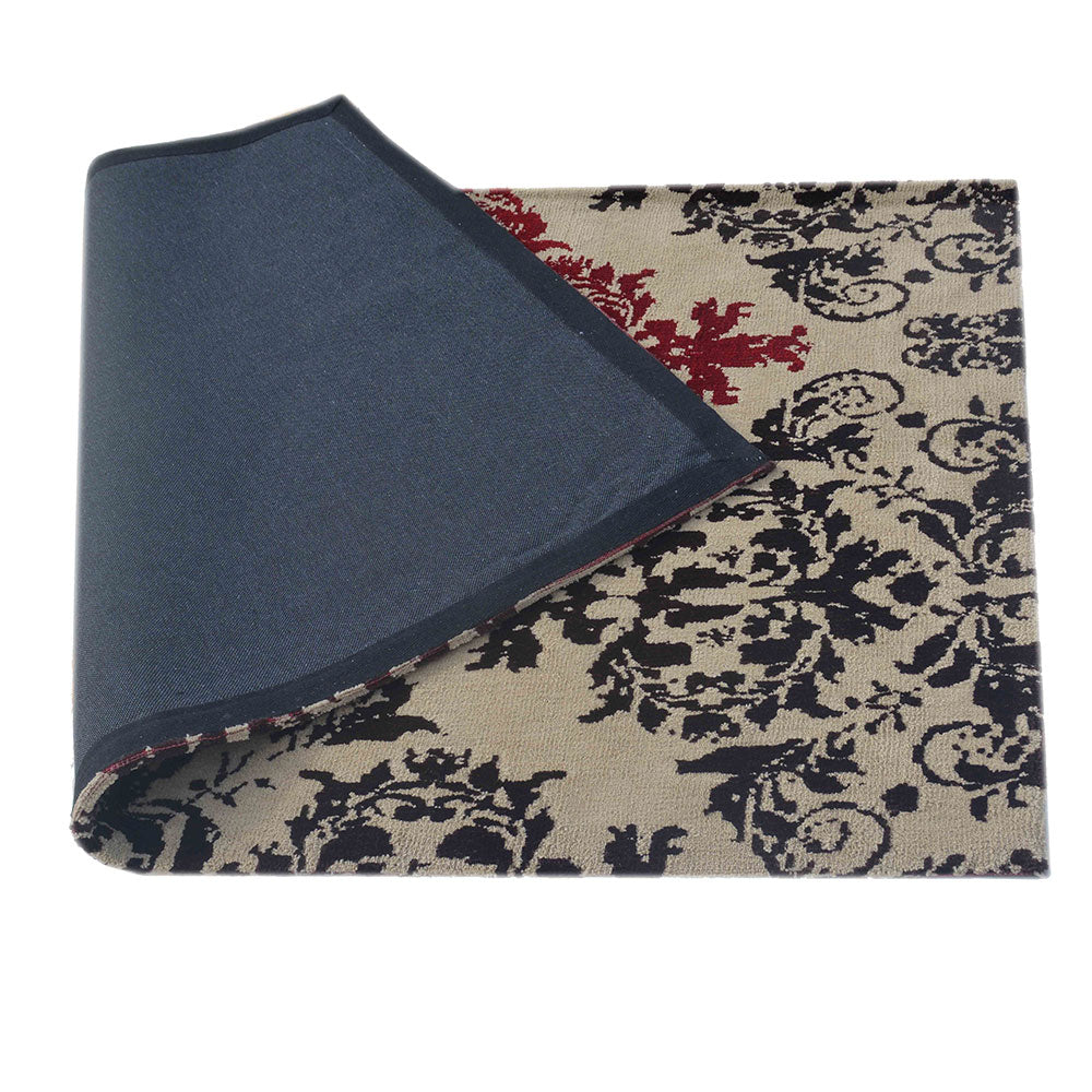 Rugs, (Presto), ICKC121C4X6, Red, Brown and beige Abstract Polyester Carpet-VT15926-48X72 inches