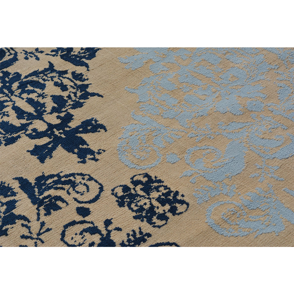 Rugs, (Presto), ICKC122C3X5, Blue and Beige Abstract Polyester Carpet-VT15927-36X60 inches
