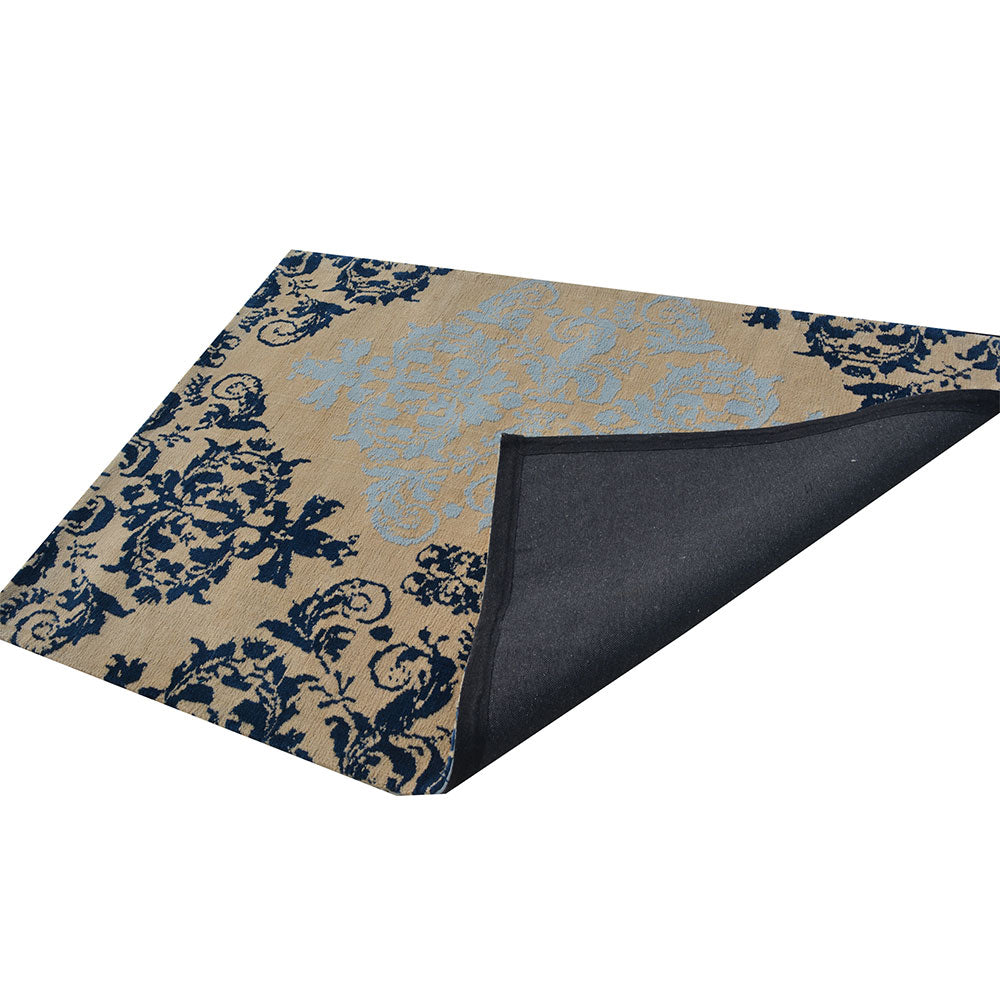 Rugs, (Presto), ICKC122C6X9, Blue and Beige Abstract Polyester Carpet-VT15927-72X108 inches