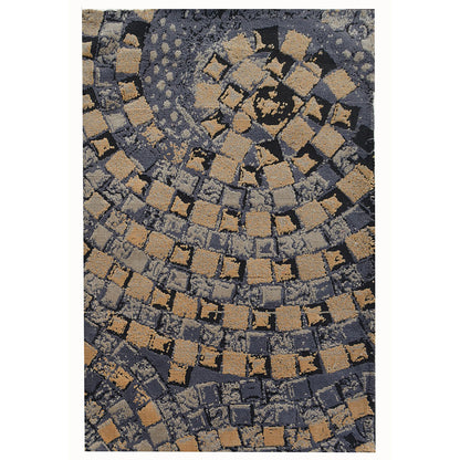 Rugs, (Presto), ICKC143C5X8,Gold & Grey Ethnic Polyester Carpet-VT15933-60X96 inches