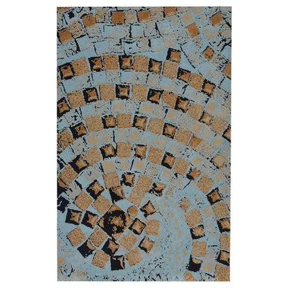 Rugs, (Presto), ICKC149C3X5,Blue and Black Abstract Polyester Carpet-VT15934-36X60 inches