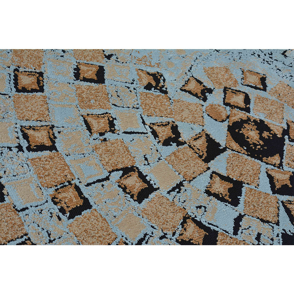 Rugs, (Presto), ICKC149C5X8, Blue and Black Abstract Polyester Carpet-VT15934-60X96 inches