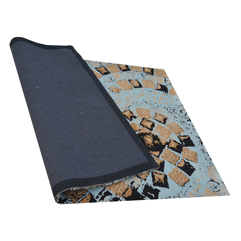 Rugs, (Presto) ICKC149C2X5, Blue and Black Abstract Polyester Carpet-VT15934-22X55 inches
