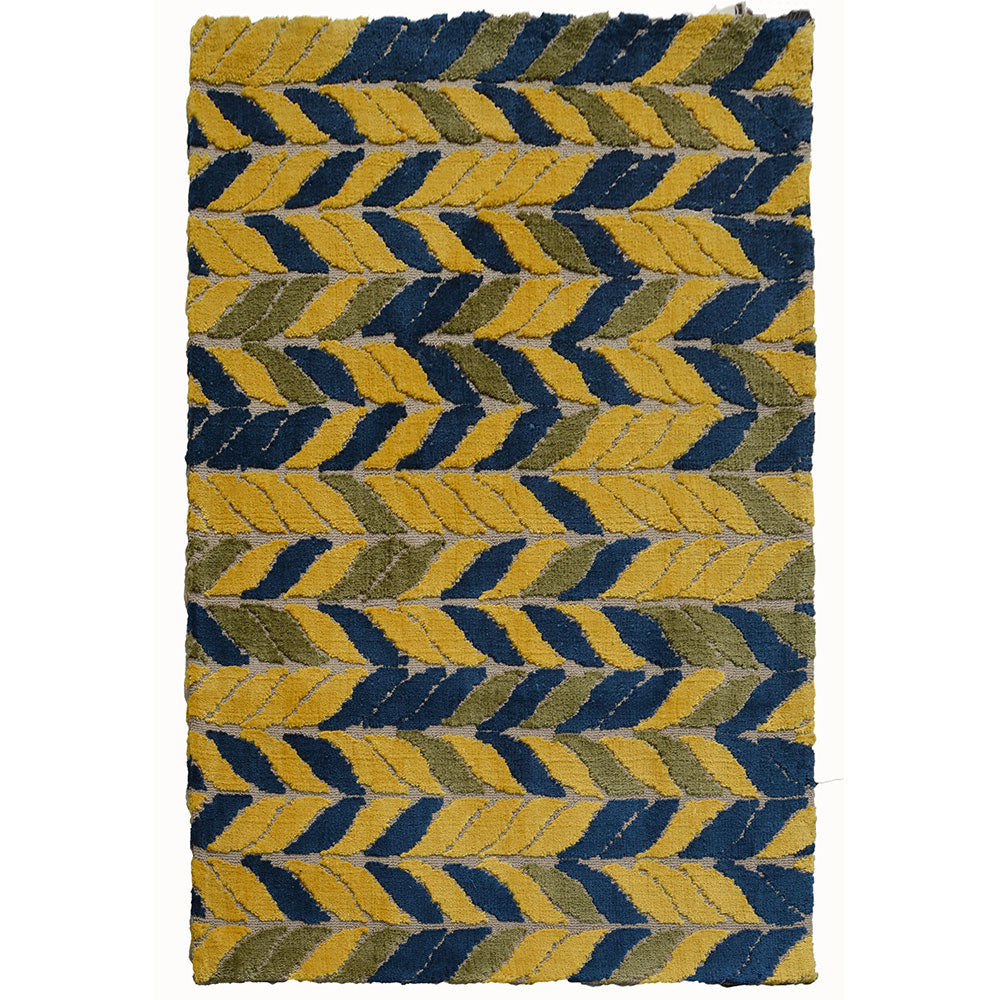 Rugs, (Presto) ICKC14C2X5, Grey, Beige & Orange color Floral Polyester Carpet, Rugs - VT 15935