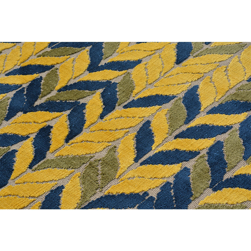 Rugs, (Presto) ICKC14C2X5, Grey, Beige & Orange color Floral Polyester Carpet-VT15935-22X55 inches