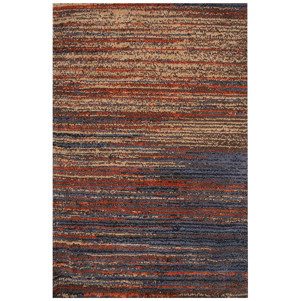 Rugs, (Presto), ICKC153C6X9, Grey, Purple & Beige color Stripes Polyester Carpet-VT15936-72X108 inches