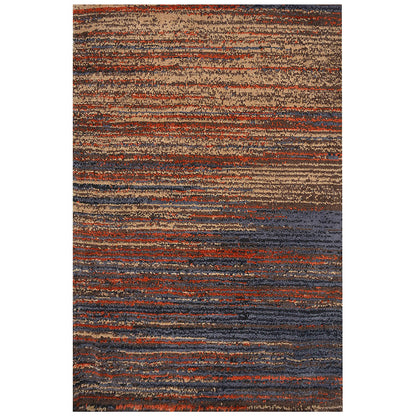 Rugs, (Presto), ICKC153C4X6, Grey, Purple & Beige color Stripes Polyester Carpet-VT15936-48X72 inches