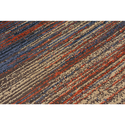 Rugs, (Presto), ICKC153C5X8, Grey, Purple & Beige color Stripes Polyester Carpet-VT15936-60X96 inches