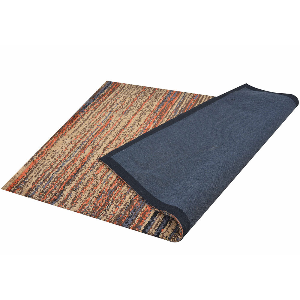 Rugs, (Presto) ICKC153C2X5, Grey, Purple & Beige color Stripes Polyester Carpet-VT15936-22X55 inches