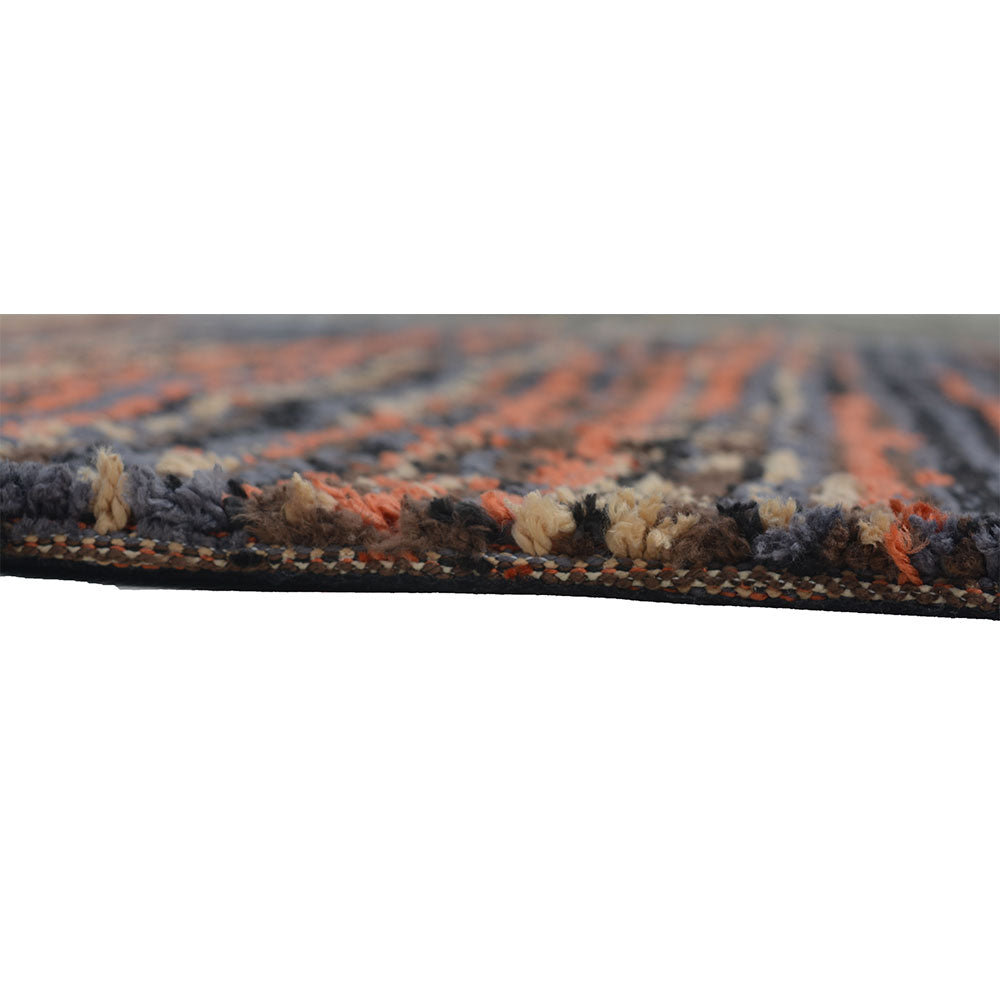 Rugs, (Presto) ICKC153C2X5, Grey, Purple & Beige color Stripes Polyester Carpet-VT15936-22X55 inches