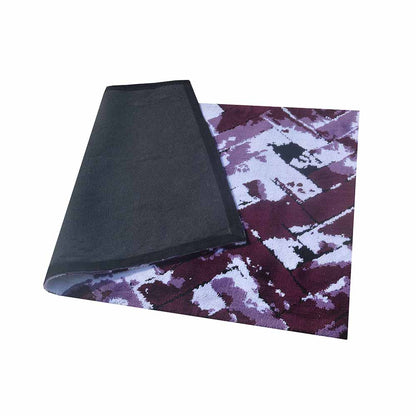 Rugs, (Presto) ICKC199C2X5, Purple & White Abstract Polyester Carpet - VT15948