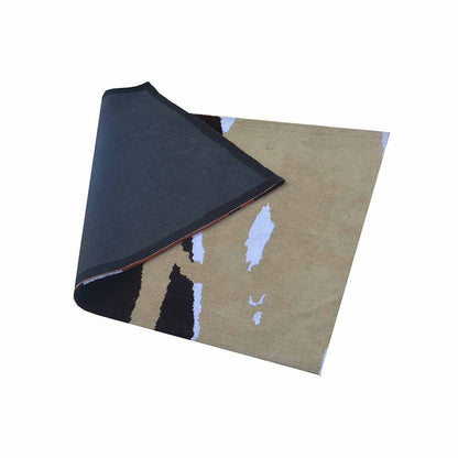 Rugs, (Presto) ICKC206C5X7, Orange, Brown & Gold Abstract Polyester Carpet-VT15951-60X96 inches