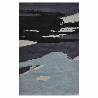 Rugs, (Presto) ICKC209C6X9, Black & Grey Abstract Polyester Carpet -VT 15952-72X108 inches