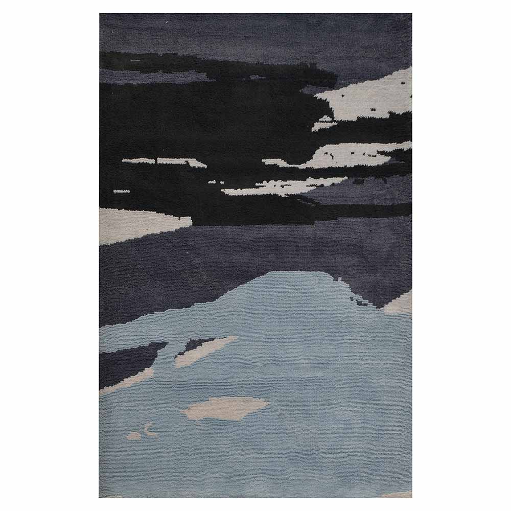 Rugs, (Presto) ICKC209C2X5, Black & Grey Abstract Polyester Carpet - VT15952