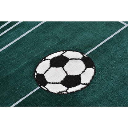 Rugs, (Presto), ICKC248C6X9, Football Field shaped Green and White Polyester Carpet, Rugs -VT 15959-72X108inches