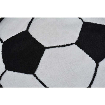 Rugs, (Presto), ICKC255C3X3, Football shaped Black and White Polyester Carpet, Rugs - VT-15962