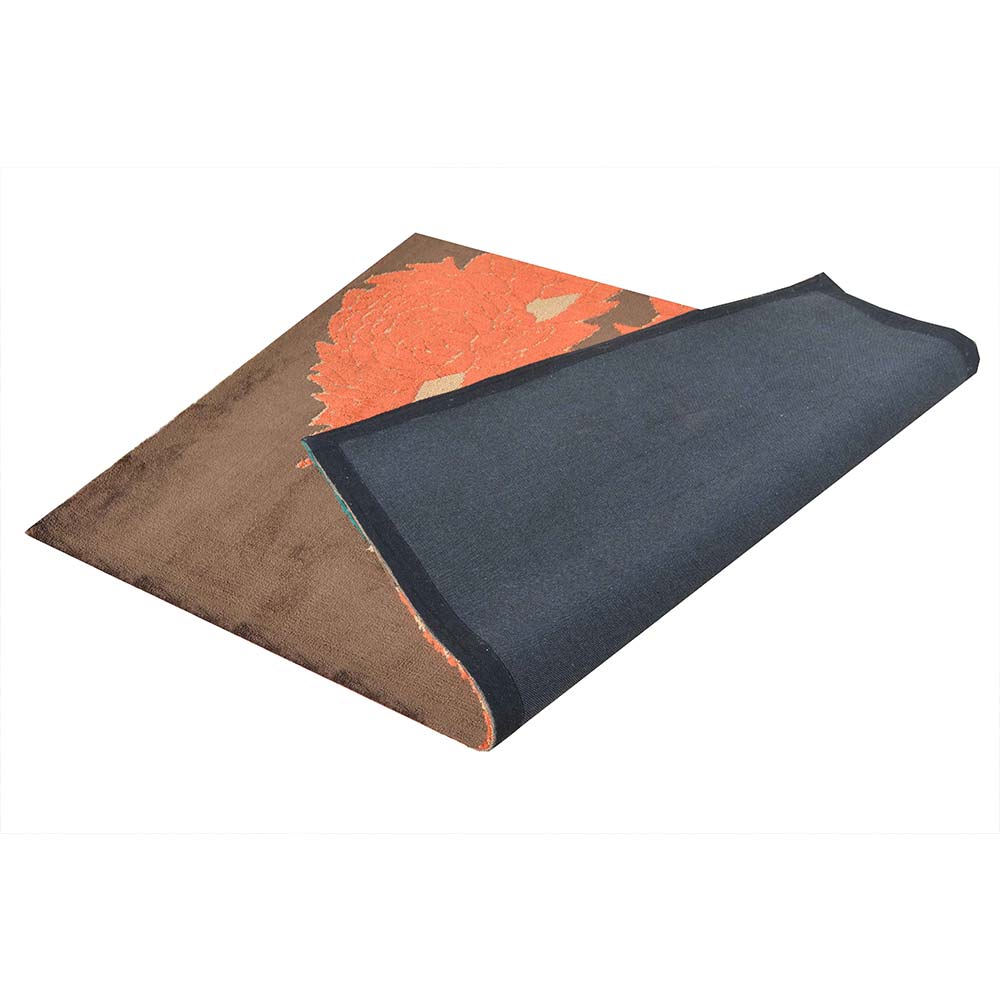 Rugs, (Presto), ICKC266C2X5, Brown, Orange and Green Floral Polyester Carpet, Rugs - VT-15966