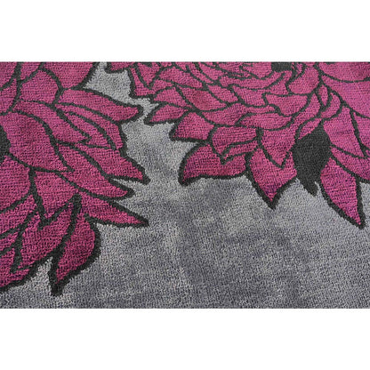 Rugs, (Presto), ICKC266C2X5, Grey, Purple and Orange Floral Polyester Carpet, Rugs - VT-15967-22X55inches