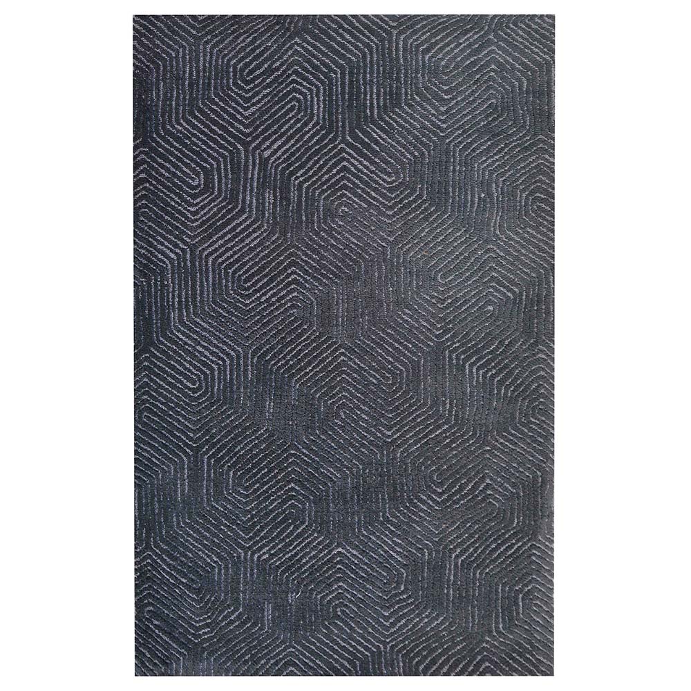 Rugs, (Presto), ICKC275C3X5, Black and Grey Abstract Polyester Carpet, Rugs - VT-15969-36X60inches