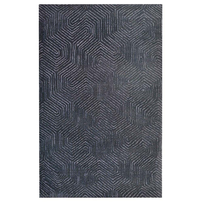 Rugs, (Presto), ICKC275C3X5, Black and Grey Abstract Polyester Carpet, Rugs - VT-15969-36X60inches
