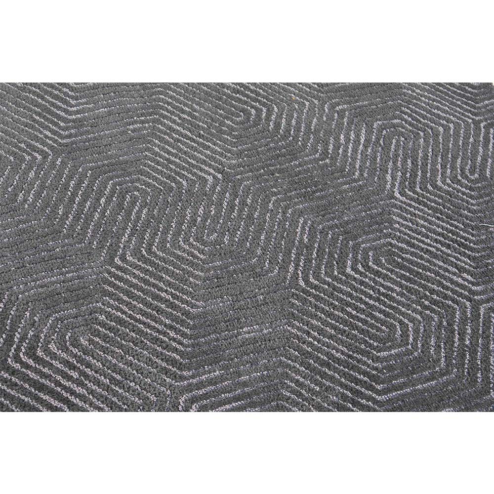 Rugs, (Presto), ICKC275C3X5, Black and Grey Abstract Polyester Carpet, Rugs - VT-15969-36X60inches