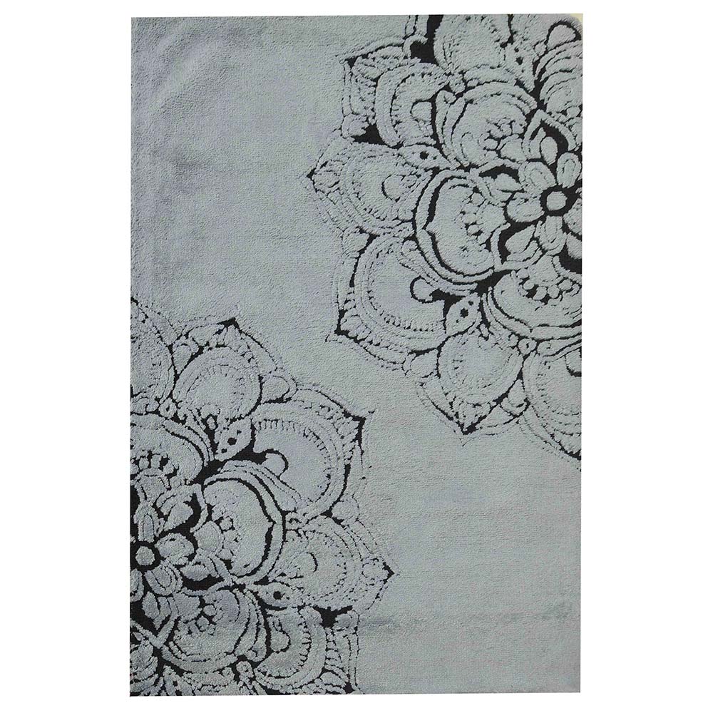 Rugs, (Presto), ICKC286C6X9, Grey and Black Abstract Polyester Carpet, Rugs - VT-15971-72X108inches