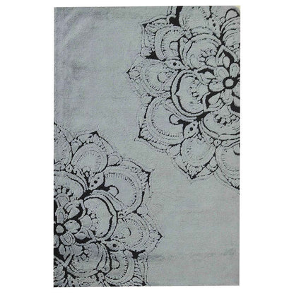 Rugs, (Presto), ICKC286C6X9, Grey and Black Abstract Polyester Carpet, Rugs - VT-15971-72X108inches