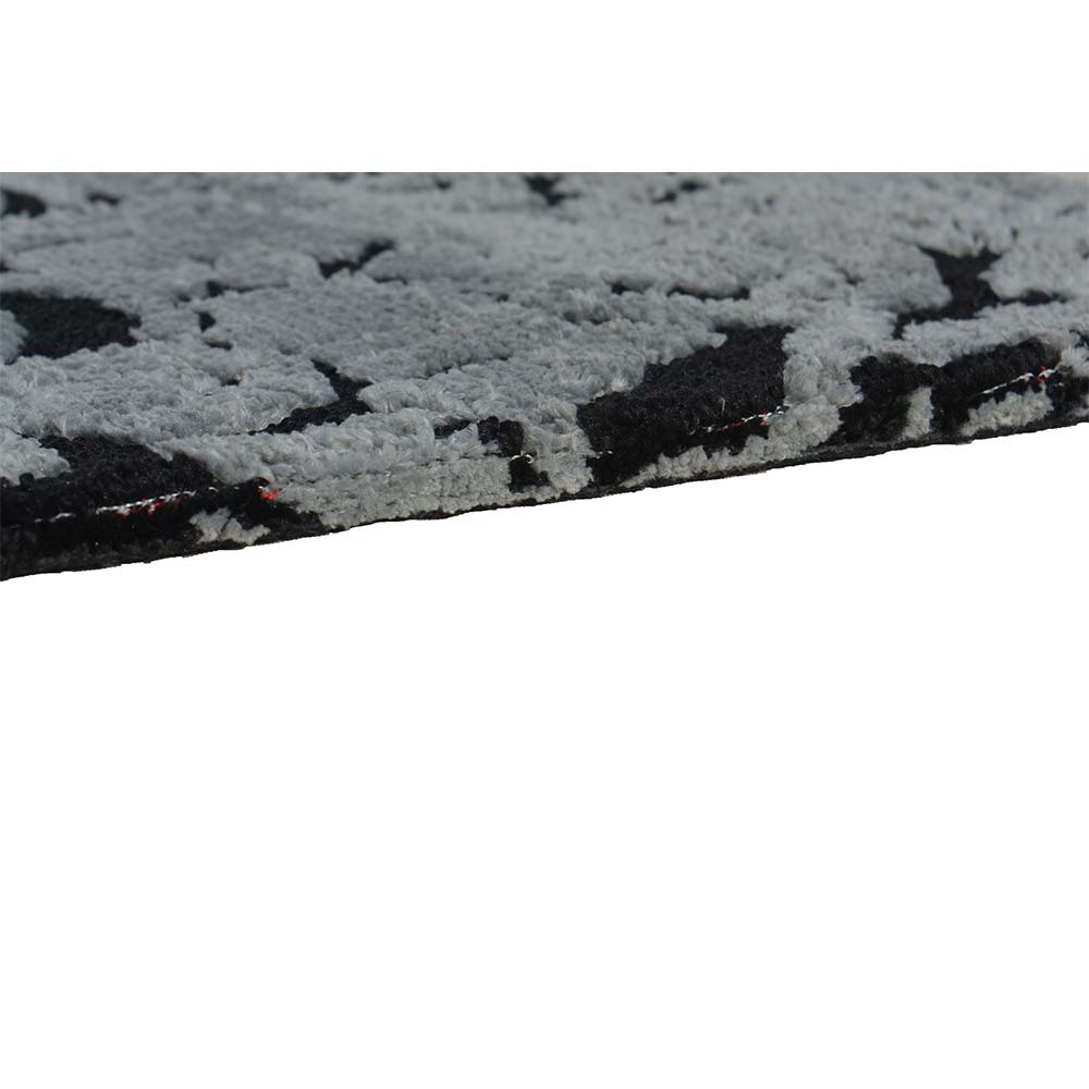 Rugs, (Presto), ICKC286C6X9, Grey and Black Abstract Polyester Carpet, Rugs - VT-15971-72X108inches