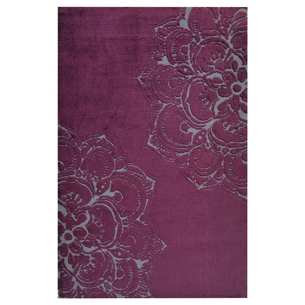 Rugs, (Presto), ICKC287C2X5, Purple and Grey Abstract Polyester Carpet, Rugs- VT-15972