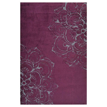 Rugs, (Presto), ICKC287C2X5, Purple and Grey Abstract Polyester Carpet, Rugs- VT-15972
