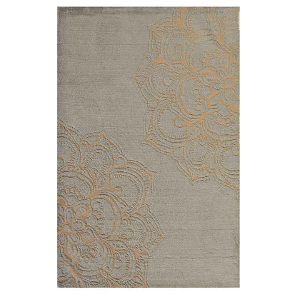 Rugs, (Presto), ICKC290C5X7, Gold and Grey Abstract Polyester Carpet, Rugs - VT-15973-60X84inches