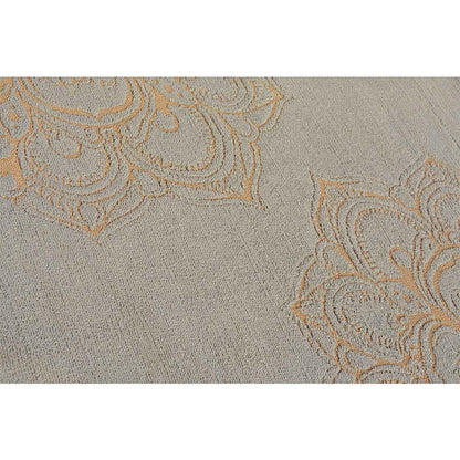 Rugs, (Presto), ICKC290C2X5, Gold and Grey Abstract Polyester Carpet, Rugs - VT-15973-22X55inches