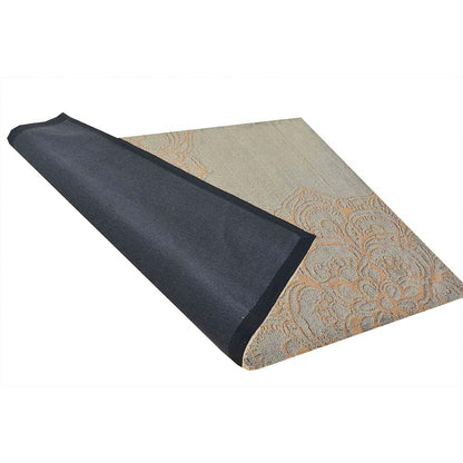 Rugs, (Presto), ICKC290C5X7, Gold and Grey Abstract Polyester Carpet, Rugs - VT-15973-60X84inches
