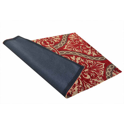 Rugs, (Presto), ICKC291C4X6, Red, Brown and Gold Abstract Polyester Carpet, Rugs - VT-15974-48X72inches