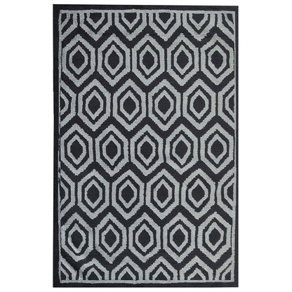 Rugs, (Presto), ICKC305C5X7, Black and Grey Abstract Polyester Carpet, Rugs - VT-15977-60X84inches