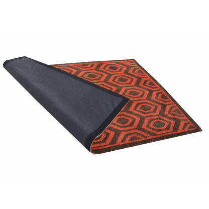 Rugs, (Presto), ICKC306C4X6, Brown and Orange Abstract Polyester Carpet, Rugs - VT-15978-48X72inches