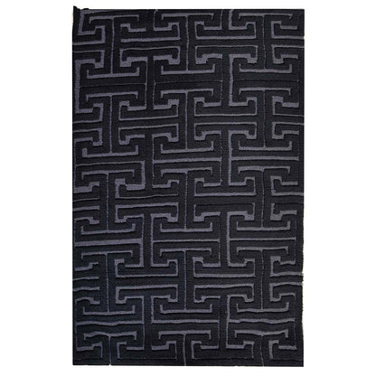 Rugs, (Presto), ICKC305C6X9, Black and Grey Abstract Polyester Carpet, Rugs - VT-15979-72X108inches