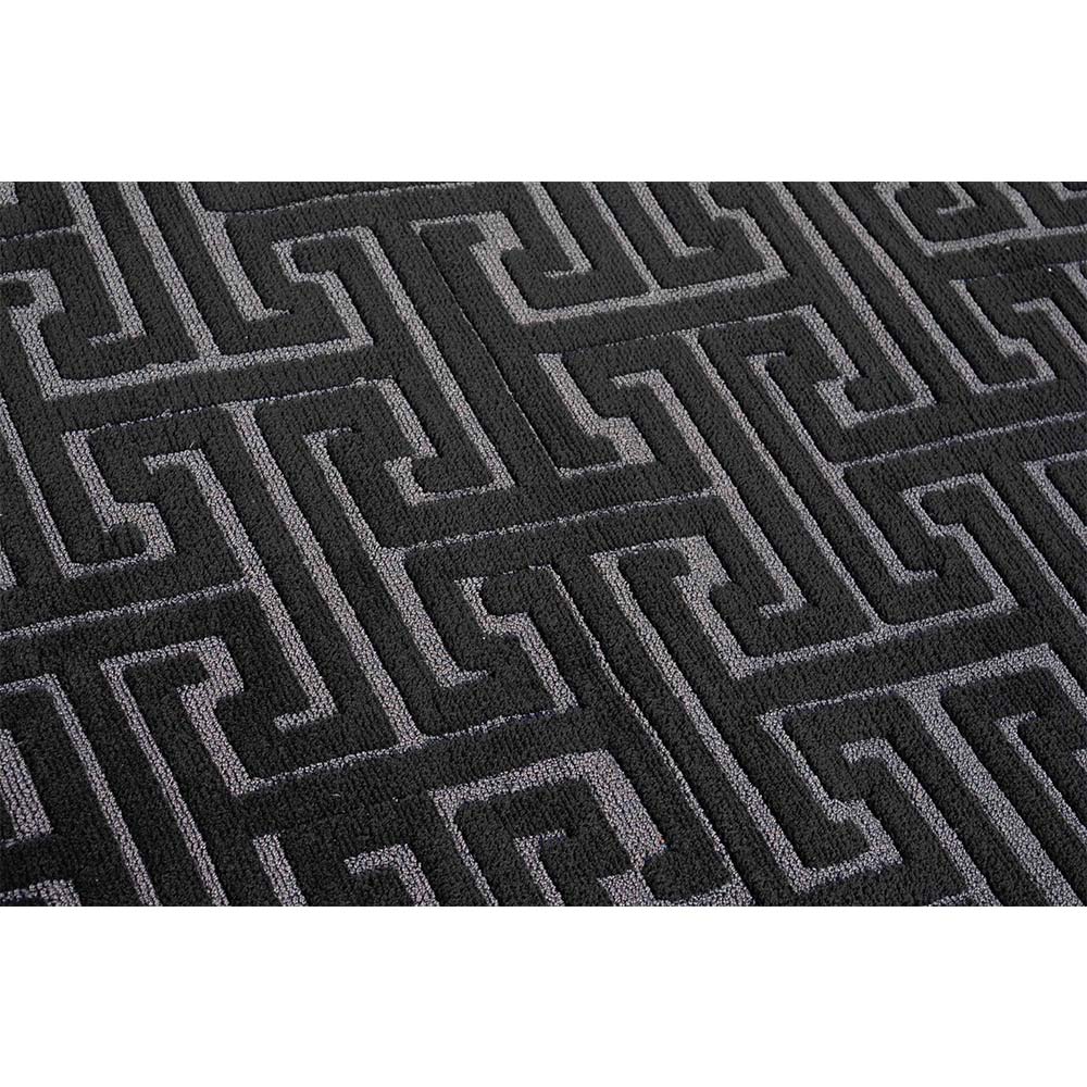 Rugs, (Presto), ICKC305C5X7, Black and Grey Abstract Polyester Carpet, Rugs - VT-15979-60X84inches