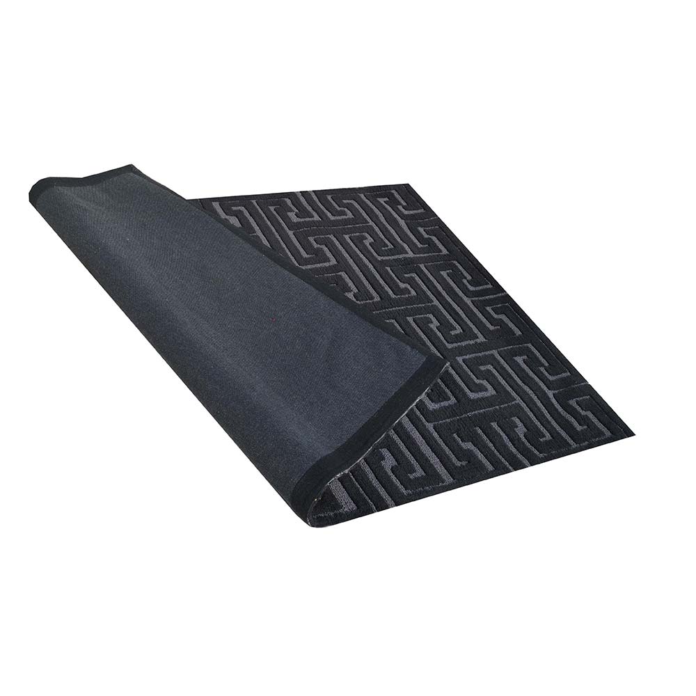 Rugs, (Presto), ICKC305C6X9, Black and Grey Abstract Polyester Carpet, Rugs - VT-15979-72X108inches